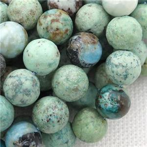 African Turquoise Beads, green, round, approx 10mm dia [GB13109-10MM]