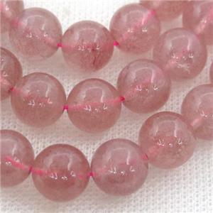 pink Strawberry Quartz Beads, round, approx 6mm dia [GB13113-6MM]