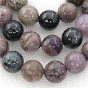 purple Charoite Beads, round, B-grade, approx 10mm dia [GB13127]