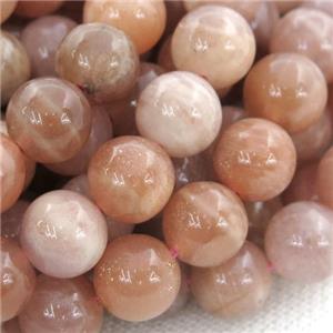 peach Sunstone Beads, round, approx 8mm dia [GB13134-8MM]