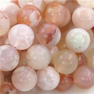 pink cherry Agate Beads, round, A-grade, approx 10mm dia [GB13144-10MM]