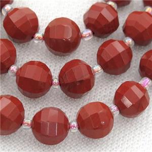 red Jasper lantern beads, approx 8mm dia [GB13167-8MM]