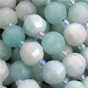 blue Amazonite lantern beads, approx 10mm dia [GB13186-10MM]