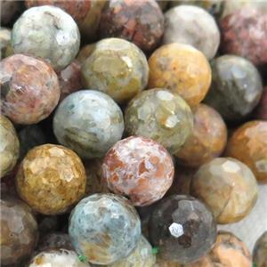 Ocean Agate Beads, faceted round, approx 6mm dia [GB13199-6MM]
