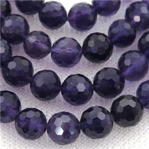 deep purple Amethyst Beads, faceted round, approx 8mm dia [GB13202-8MM]