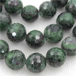 ruby Zoisite Beads, faceted round, approx 12.5mm dia [GB13209-12MM]