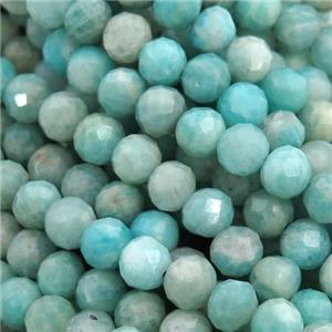 green Amazonite Beads, faceted round, approx 5mm dia [GB13210]