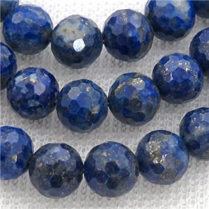 blue Lapis Lazuli Beads faceted round Lazurite, approx 8mm dia [GB13211-8MM]