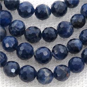 blue Brazilian Sodalite Beads, faceted round, approx 6mm dia, Grade A [GB13218A-6MM]