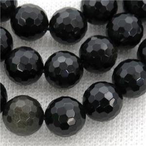 black Obsidian Beads, faceted round, approx 6mm dia [GB13237-6MM]