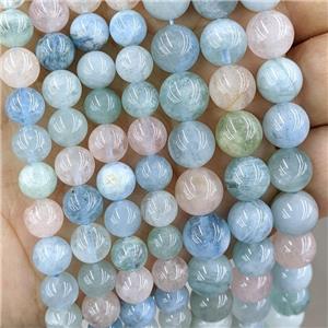 Natural Morganite Beads Smooth Round, approx 10mm dia [GB13356-10MM]