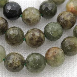 green Garnet Beads, faceted round, approx 12mm dia [GB13361-12MM]