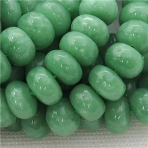 Green Angelite Beads Smooth Rondelle, approx 8mm [GB13369-8MM]