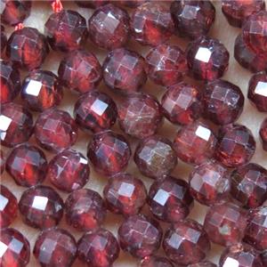 Red Garnet Beads, faceted round, approx 5mm dia [GB13372-5MM]