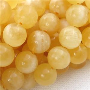 Yellow Calcite Beads Round Smooth, approx 16mm dia [GB13379-16MM]