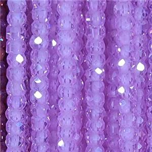 pink Cubic Zircon Beads, faceted rondelle, approx 3mm [GB13420]
