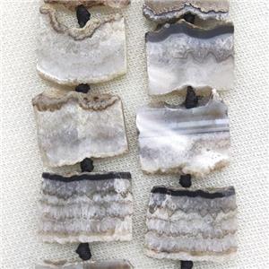 Agate druzy slab beads, approx 18-28mm [GB13445]