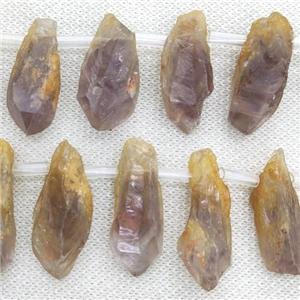 Amethyst freeform beads, topdrilled, approx 8-32mm [GB13446]