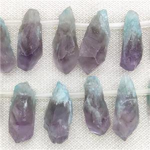 Amethyst freeform beads, topdrilled, approx 8-32mm [GB13447]