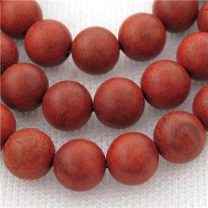 natural Wood Beads, red, round, approx 6mm dia [GB13475-6MM]