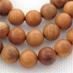 natural Wood Beads, brown, round, approx 10mm dia [GB13477-10MM]