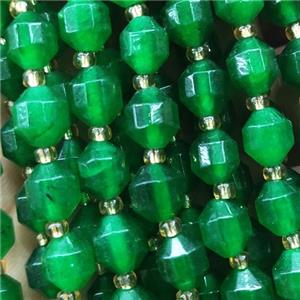 green Jade bullet beads, approx 10mm [GB13486-10MM]