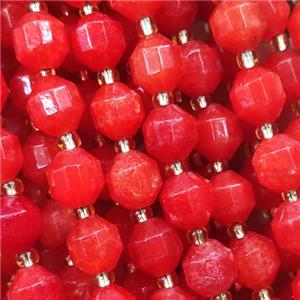 red Jade bullet beads, approx 10mm [GB13496-10MM]