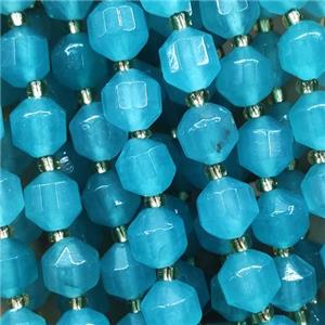 teal Jade bullet beads, approx 10mm [GB13501-10MM]