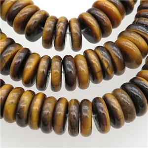 Tiger eye stone heishi beads, approx 3x8mm [GB13505-3X8MM]