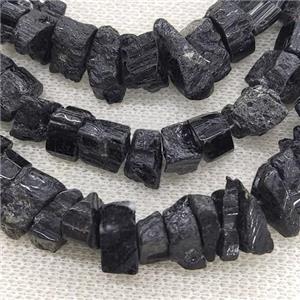 black Tourmaline beads, freeform, approx 8-12mm [GB13513]