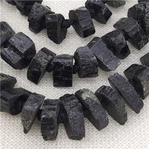 black Tourmaline beads, freeform, approx 12-17mm [GB13514]