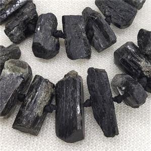 black Tourmaline Beads, freeform, approx 20-27mm [GB13515]