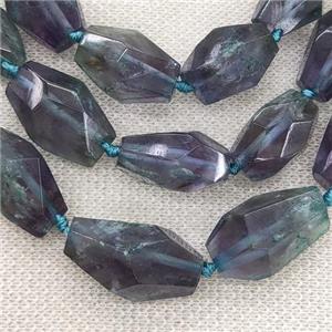 Amethyst Beads with green treated, freeform, approx 10-18mm [GB13520]
