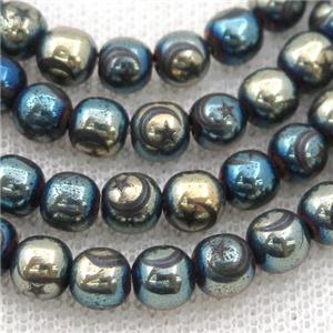 round Hematite Beads with moonstar, approx 6mm dia [GB13540-6MM]