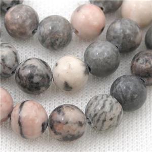 pink Zebra Jasper Beads, round, approx 4mm dia [GB13625-4MM]
