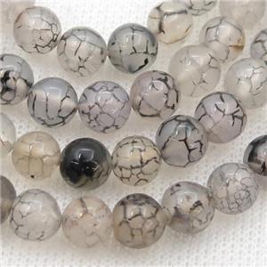 dragon veins Agate Beads, round, approx 10mm dia [GB13629-10MM]