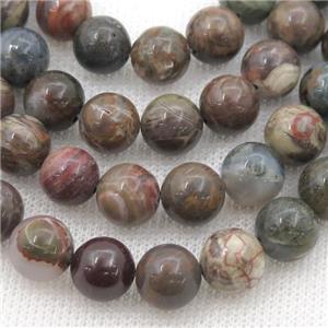 natural Agate Beads, multicolor, round, approx 6mm dia [GB13641-6MM]
