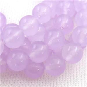 lt.purple Jade Beads, round, approx 6mm dia [GB13647-6MM]