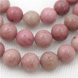 pink Wood Lace Jasper Beads, round, approx 4mm dia [GB13654-4MM]