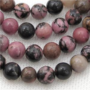 pink Rhodonite Beads, round, approx 4mm dia [GB13655-4MM]