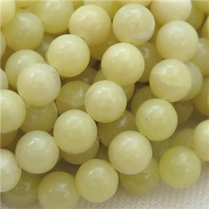 Lemon Jade Beads, round, approx 4mm dia [GB13663-4MM]