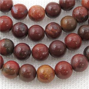 red Nueva Agate Beads, round, approx 12mm dia [GB13683-12MM]