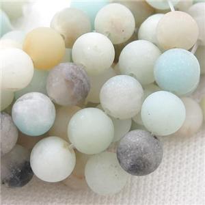 round matte Amazonite Beads, approx 8mm dia [GB13691-8MM]