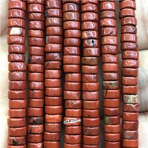 Red Jasper heishi beads, approx 2x4mm [GB13736]