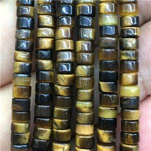 yellow Tiger Eye heishi beads, approx 2x4mm [GB13747]