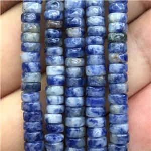 blue spot dalmatian Jasper heishi beads, approx 2x4mm [GB13750]