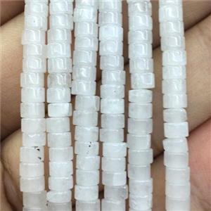 white Jade heishi beads, approx 2x4mm [GB13753]