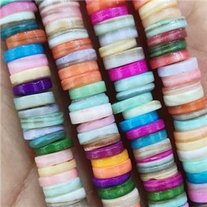 freshwater Shell heishi beads, mix color, approx 8mm [GB13760]