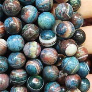 round Agate Beads, dye, blue, approx 10mm dia [GB13770]