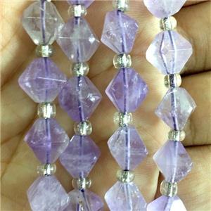 Amethyst bicone beads, approx 10mm [GB13787]